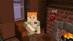 Новогодняя шапка - Текстура/Мод Minecraft PE