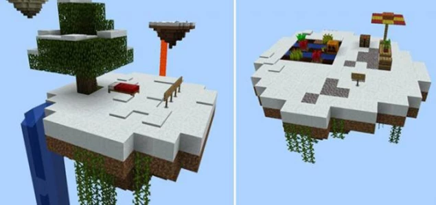 Скайблок Зимой - Карта Minecraft PE 0.14.0