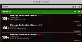 Damage Indicator - Мод Minecraft PE
