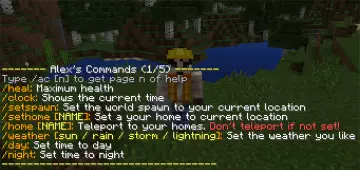 Alex’s Commands - Мод/Чит Minecraft PE