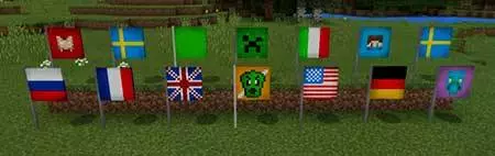 Флаги - Мод/Аддон Minecraft PE