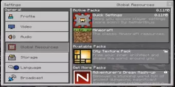 Quick Settings - Мод/Аддон Minecraft PE