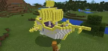 Летающий корабль - Мод/Аддон Minecraft PE
